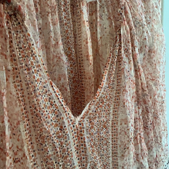 FP ONE (Free People) sheer top - multi color, metallic threads - M - Picture 2 of 9